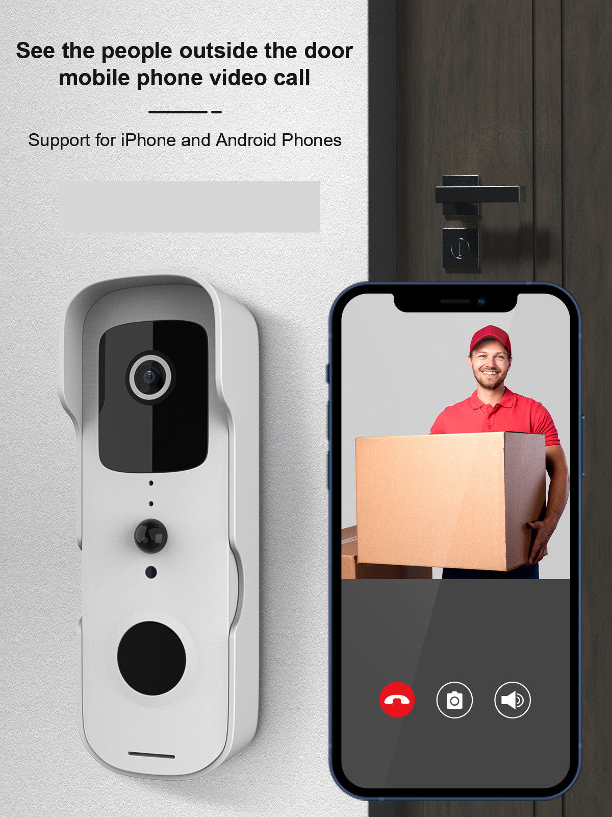 Video Doorbell Intercom Mobile Phone Monitoring Wifi Doorbell